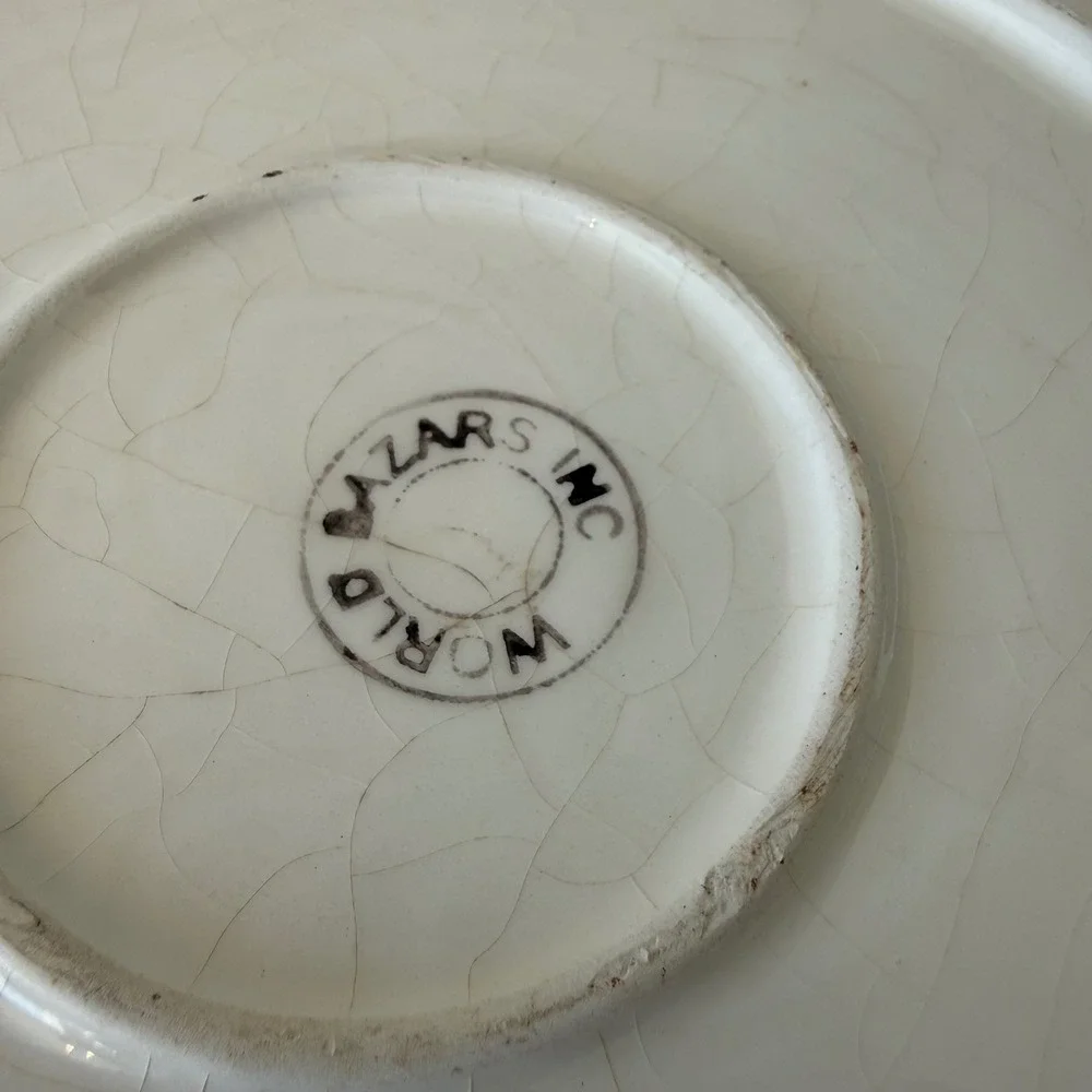 World Bazaars‎ Butterfly Garden Charger Plate 14